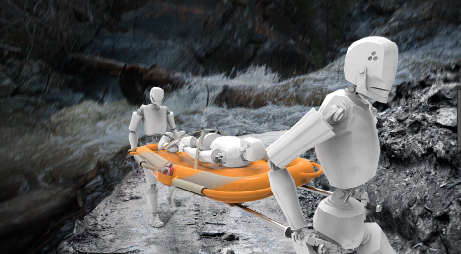 Stretcher, inflatable, surface, modular, lightweight, practical，