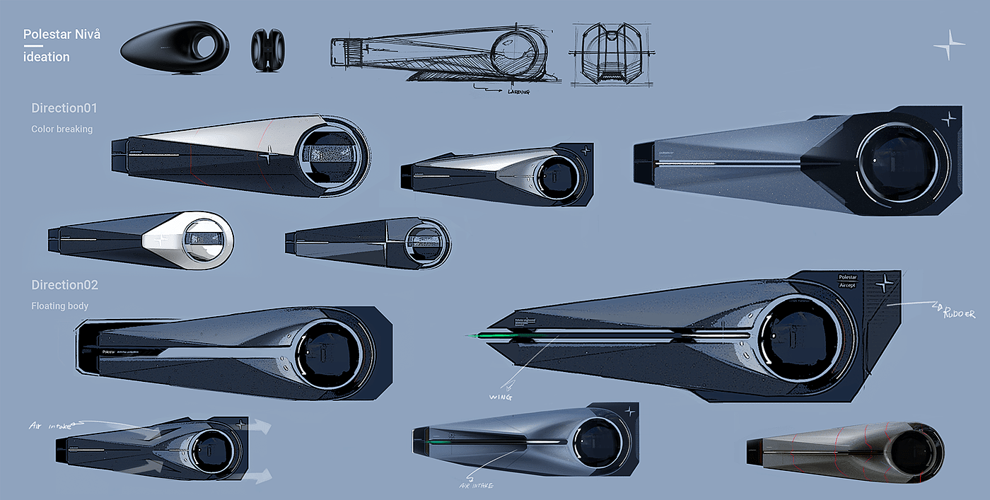 Polestar Nivå，交通工具，飞机，工业设计，