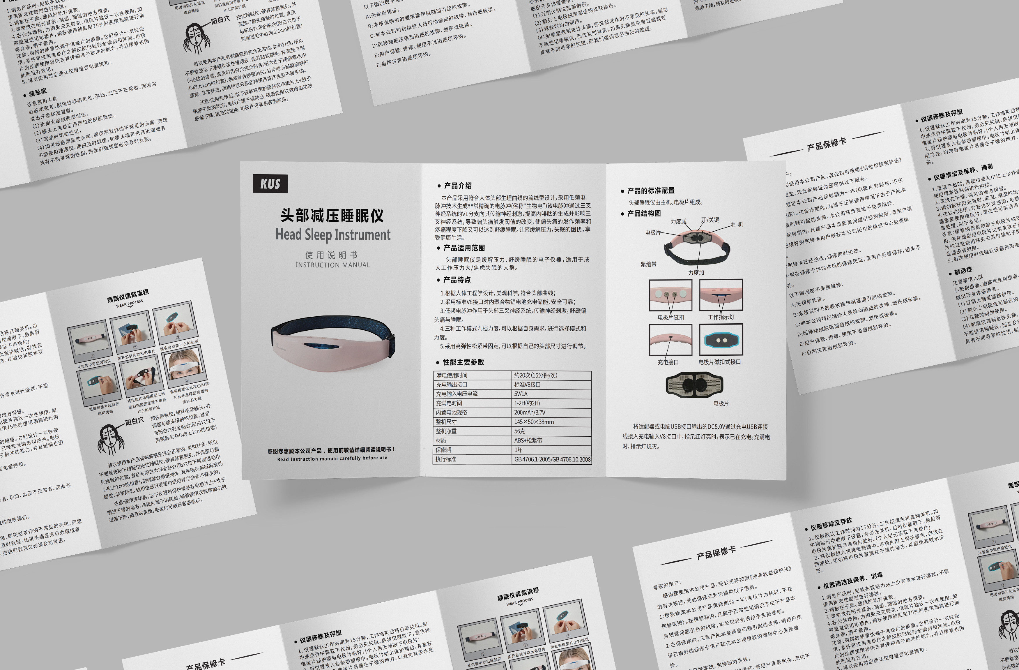 Head sleep instrument，Wearable device，product design，