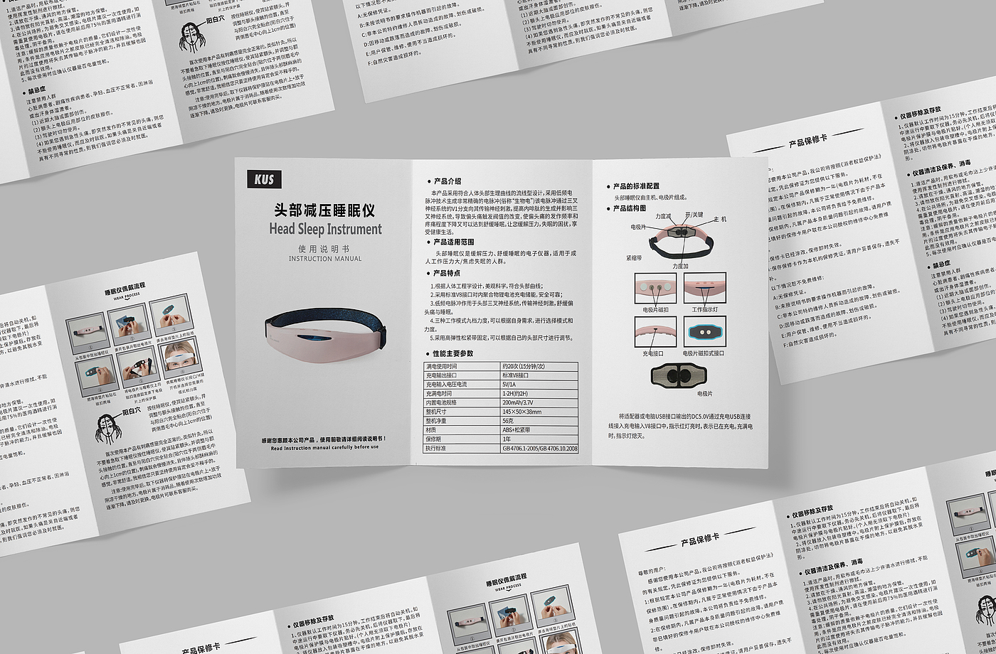 Head sleep instrument，Wearable device，product design，