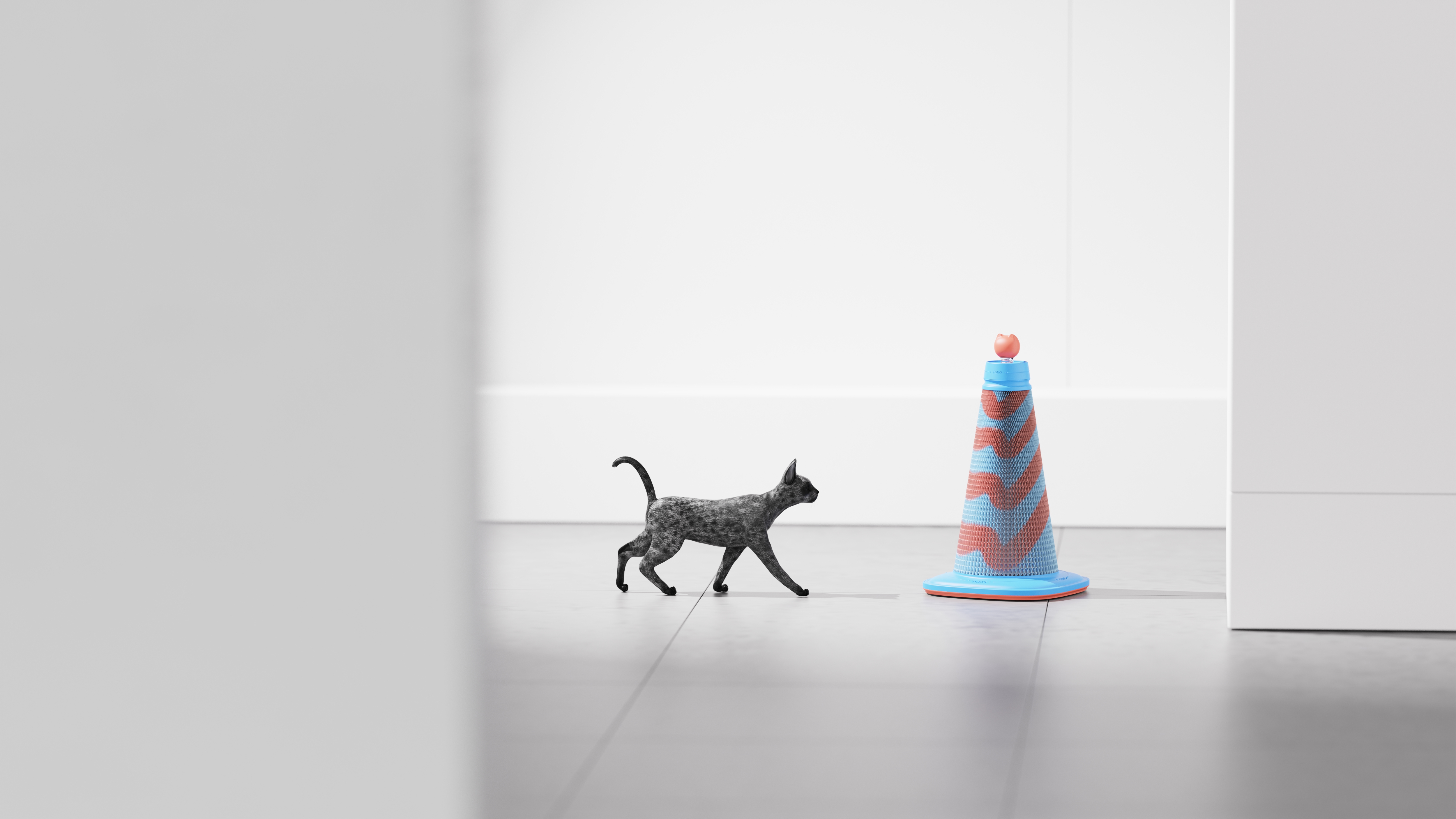 product design，industrial design，Pets，cat，Cat scratch board，original，keyshot，Render，