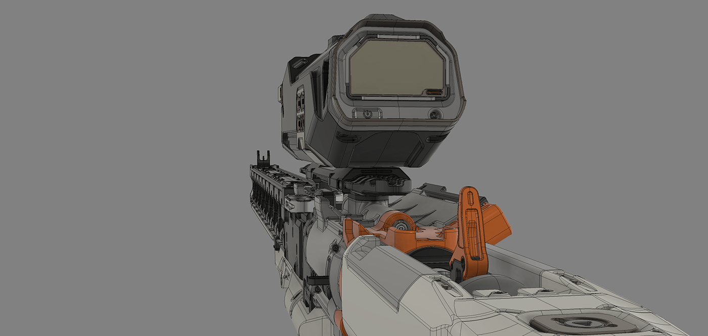 arms，Model Gun，conceptual design，Game props，