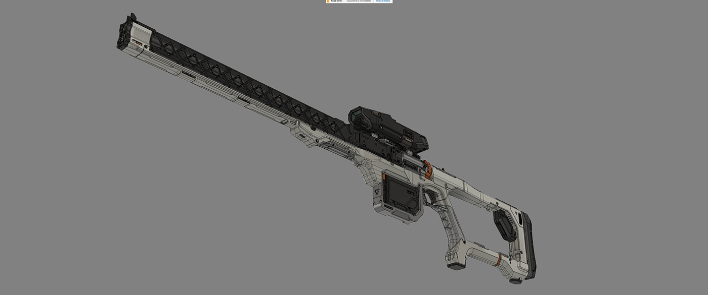 arms，Model Gun，conceptual design，Game props，