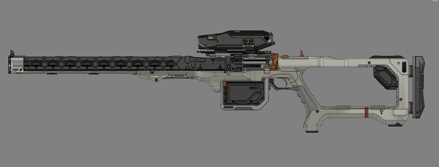 arms，Model Gun，conceptual design，Game props，