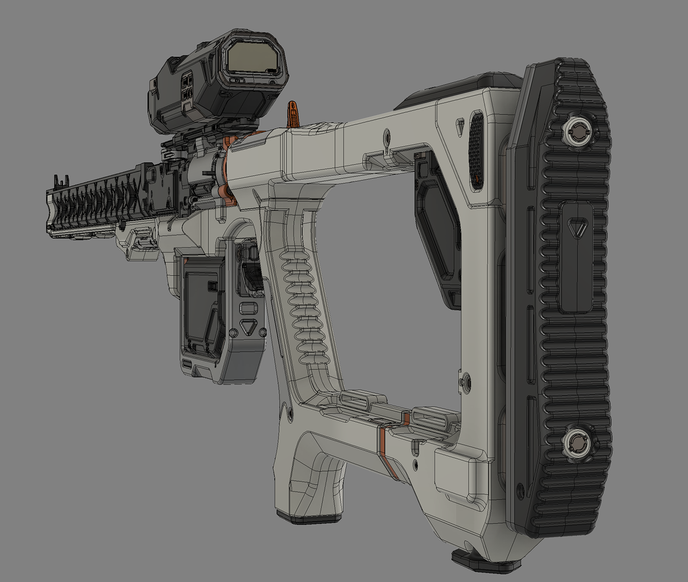 arms，Model Gun，conceptual design，Game props，