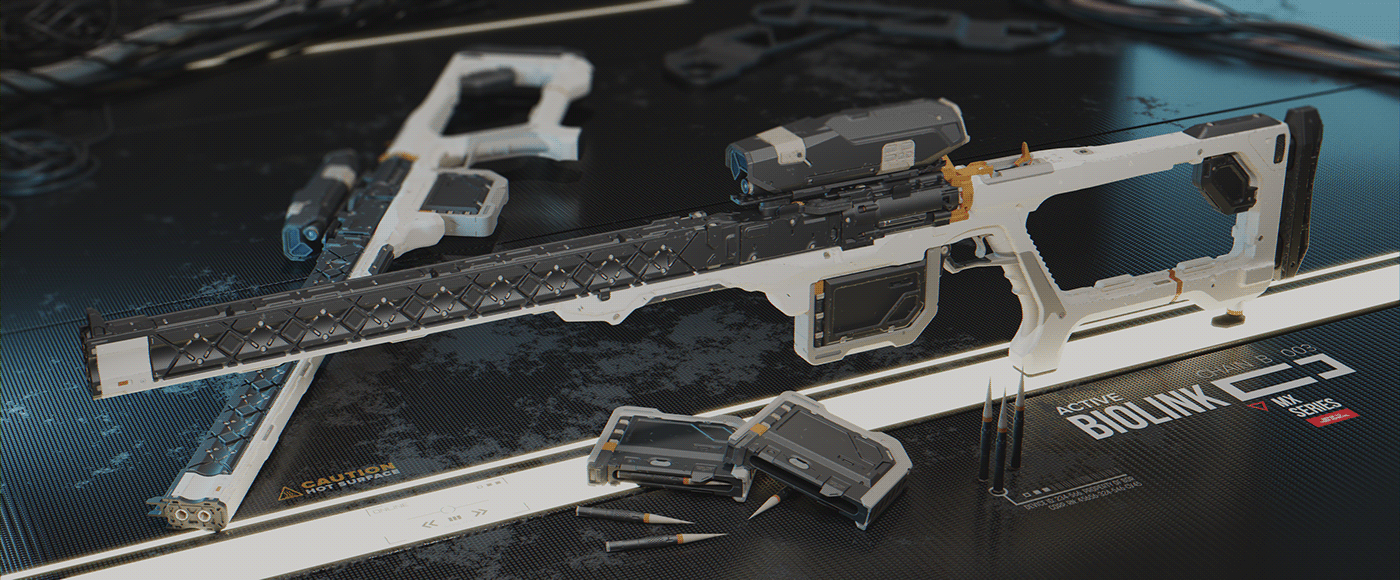 arms，Model Gun，conceptual design，Game props，