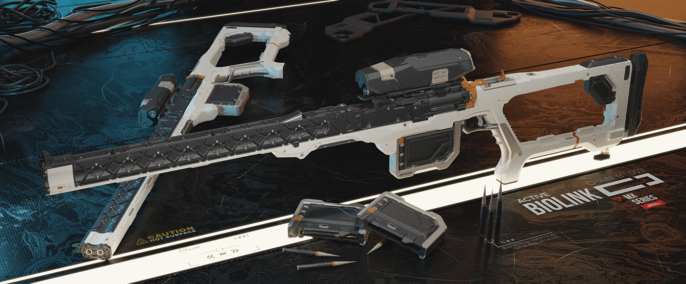 arms，Model Gun，conceptual design，Game props，