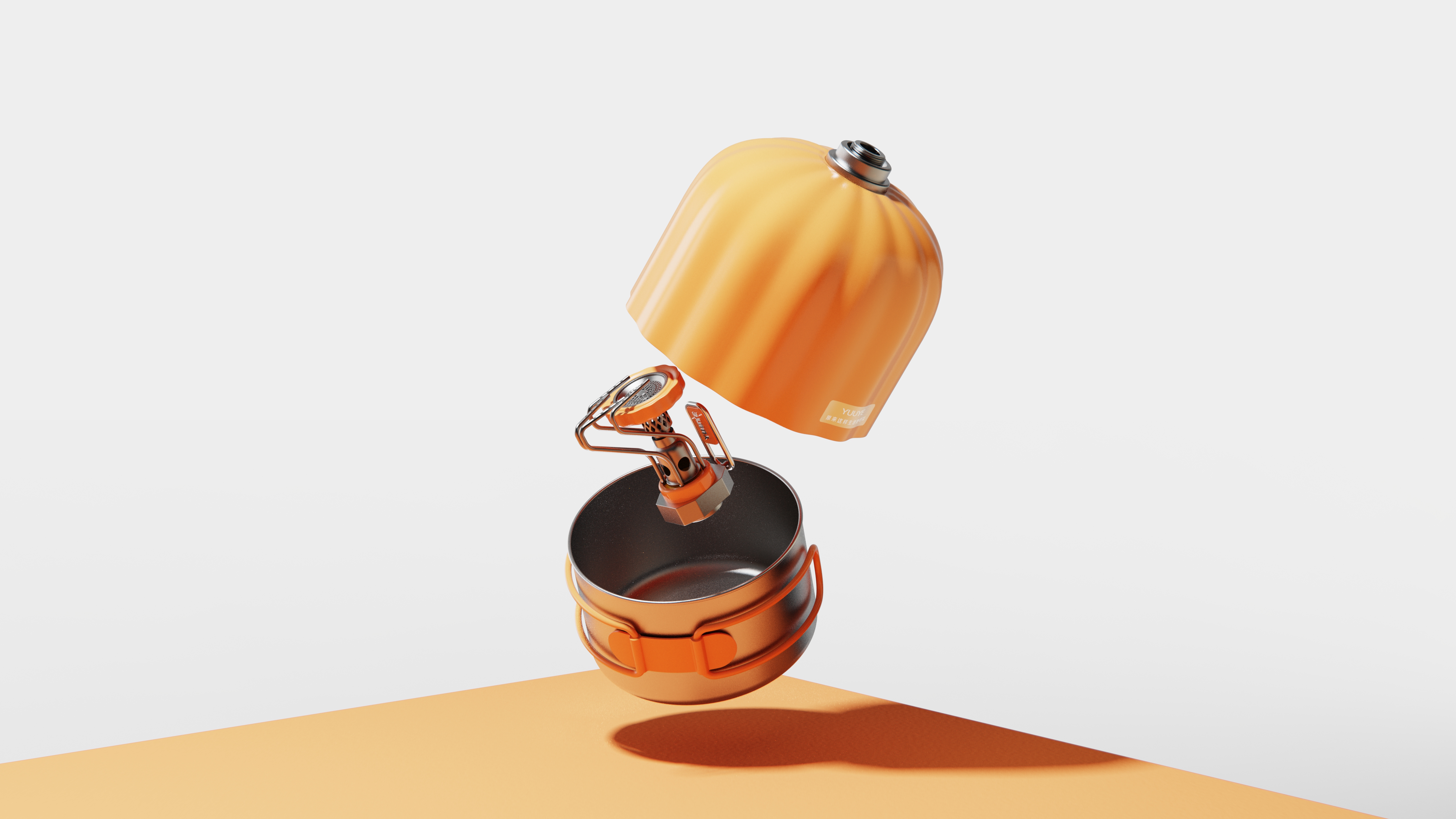 product design，camping，outdoors，Render，stove，keyshot，sample reels，Graduation project，