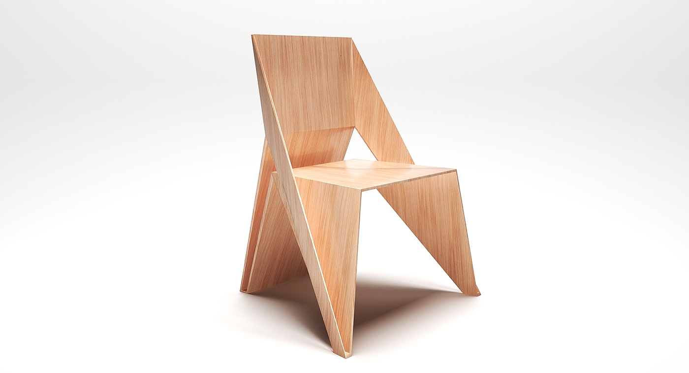 模型，木质，椅子，家具，