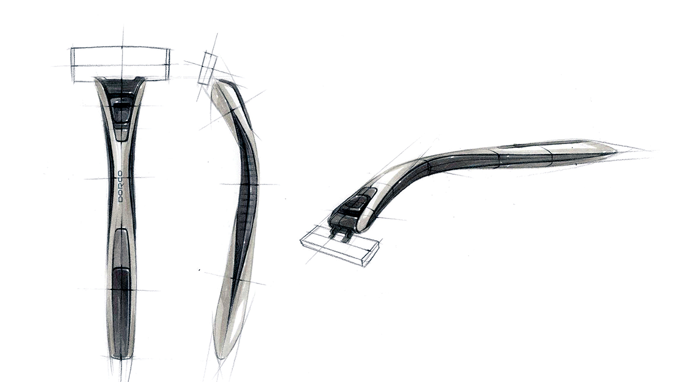 Hand drawn，razor，Korean brand，Dorco，