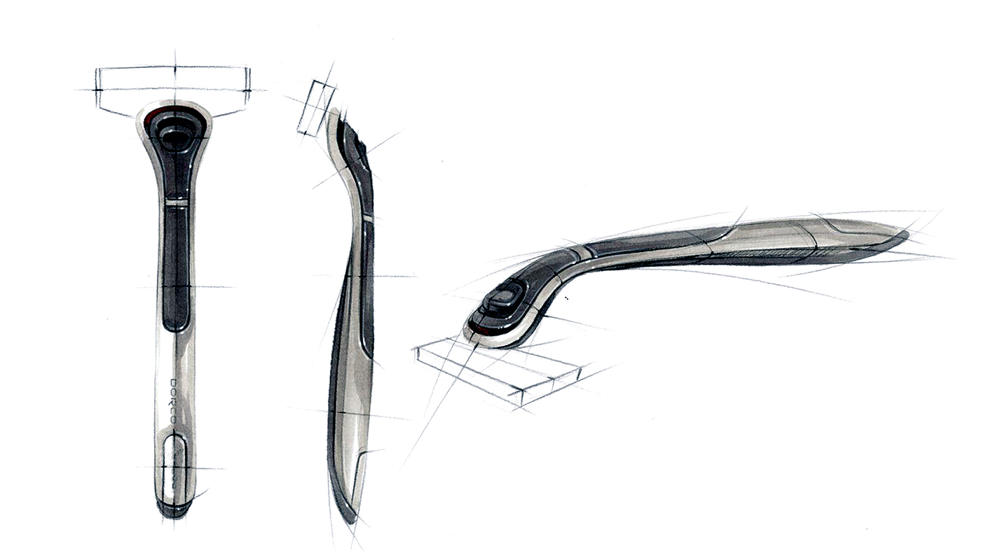 Hand drawn，razor，Korean brand，Dorco，