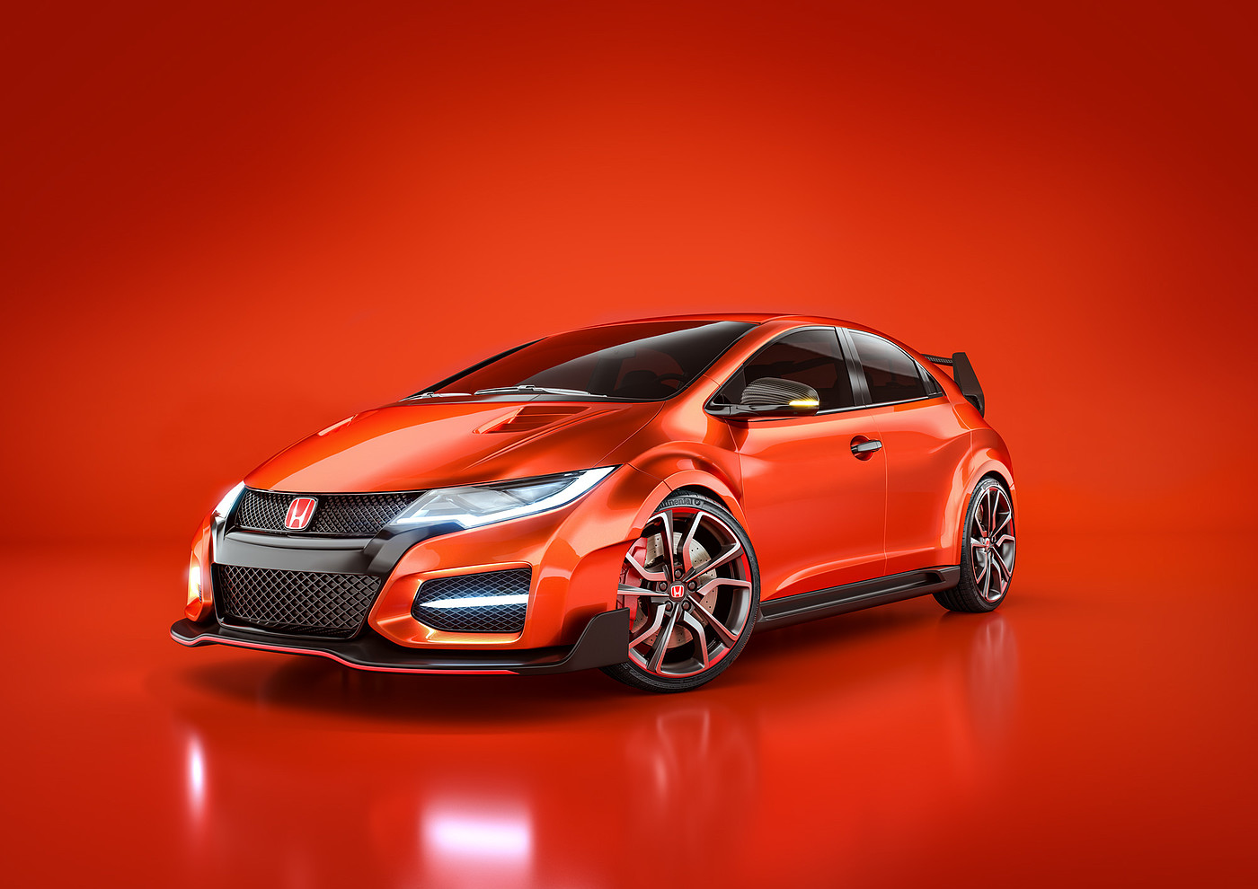 civic ，vehicle，Render，Model，Revision，