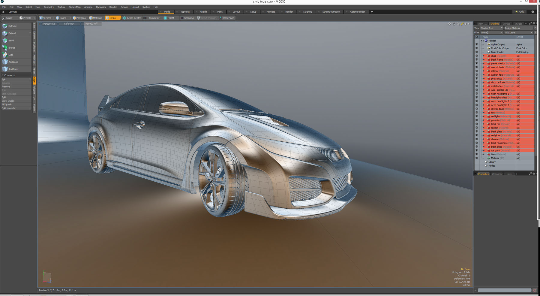 civic ，vehicle，Render，Model，Revision，