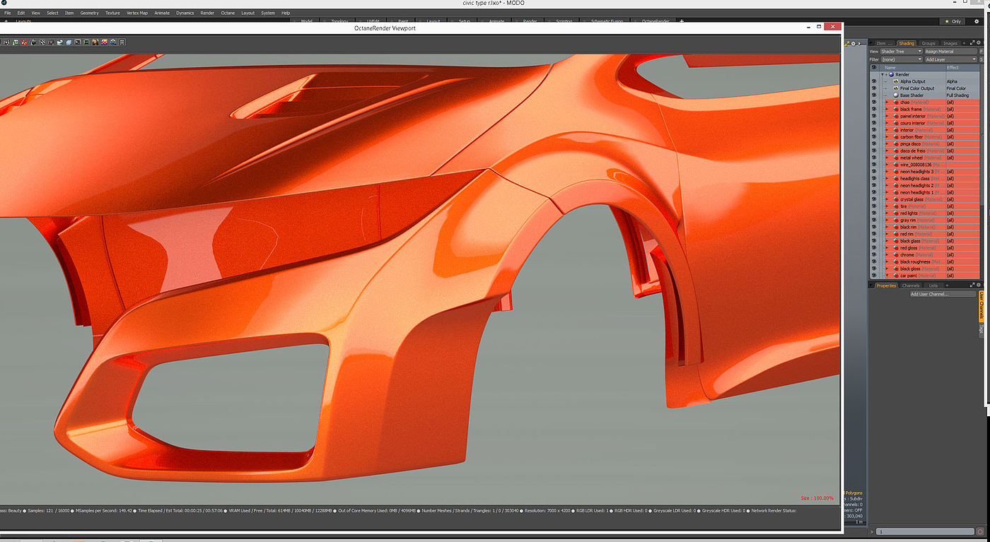 civic ，vehicle，Render，Model，Revision，