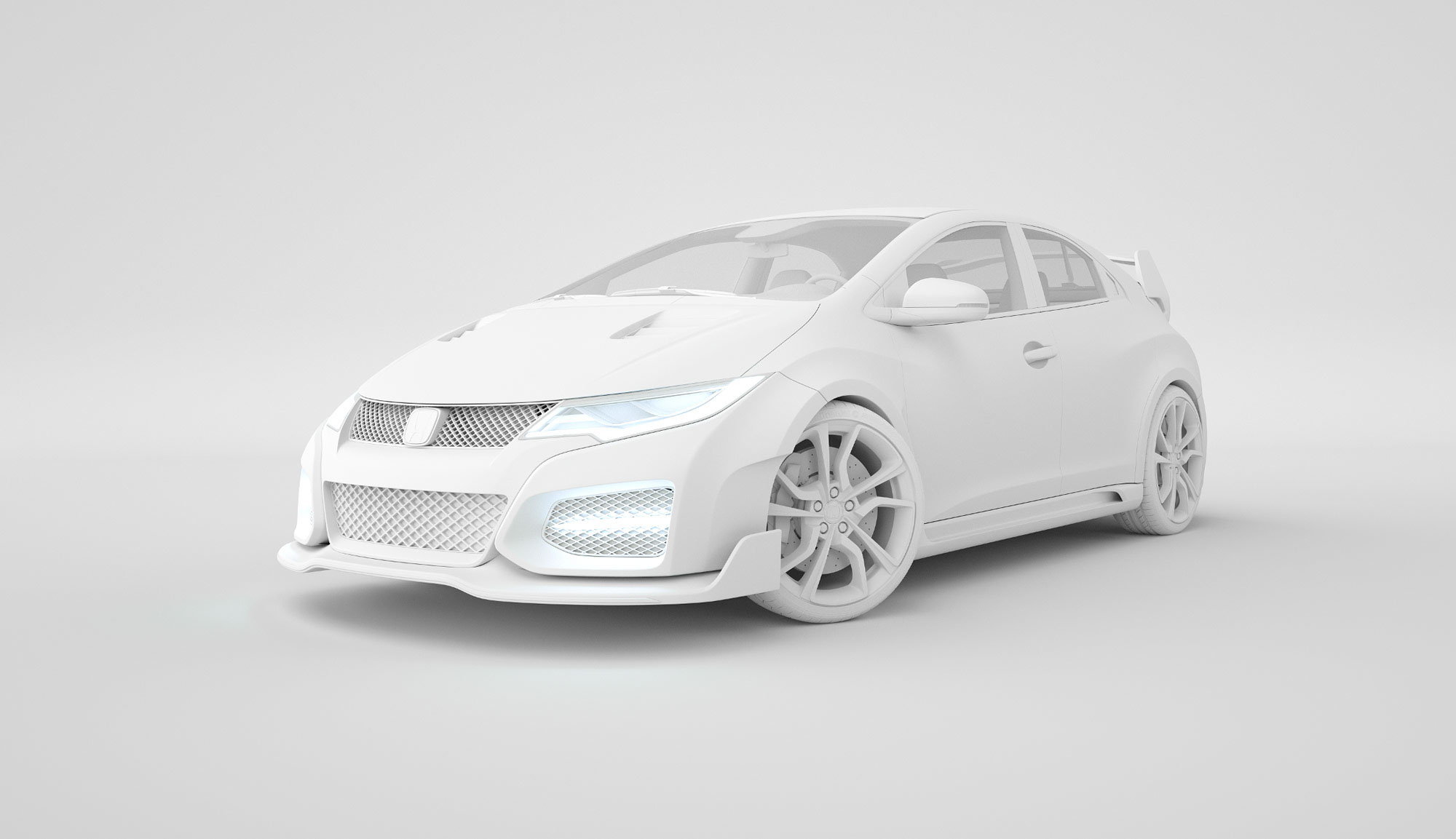 civic ，vehicle，Render，Model，Revision，