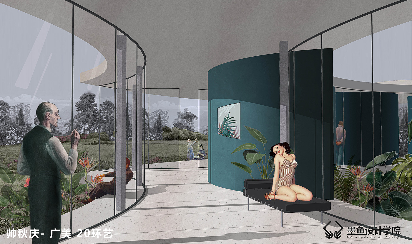 environmental design，Cuttlefish Design Institute，space design ，Art Wind Effect，design sketch，Architectural design，architecture，