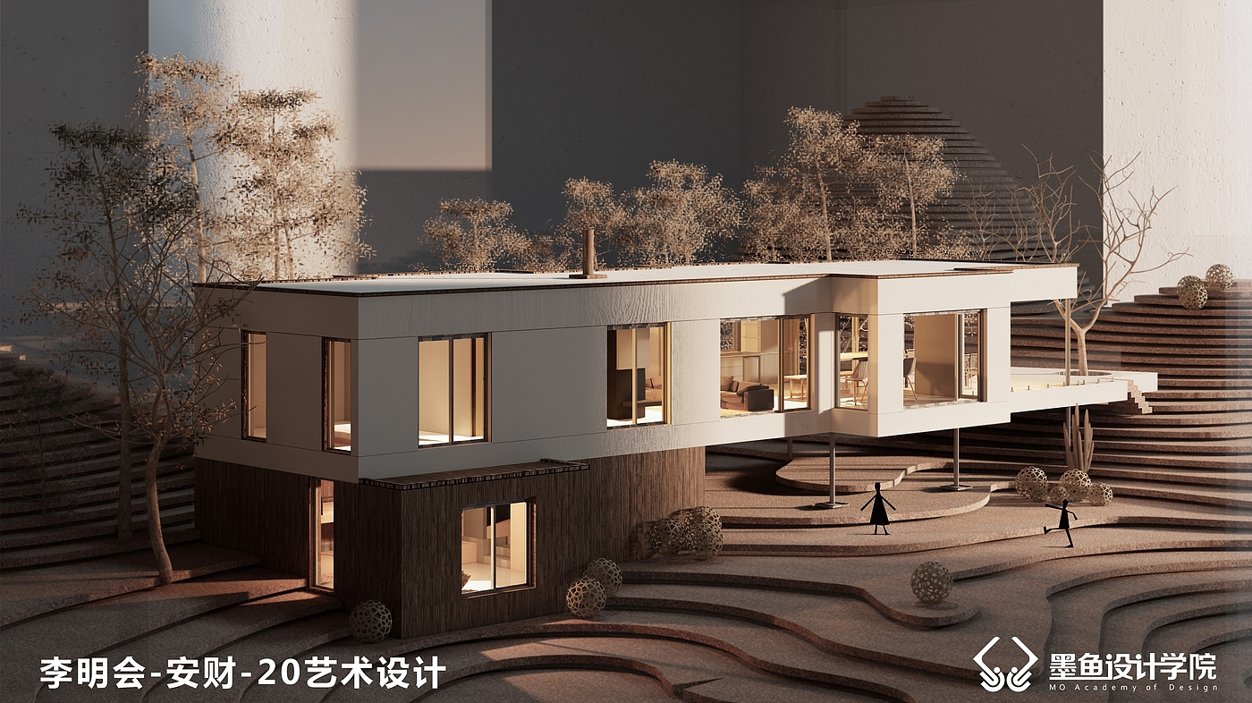 Cuttlefish Design Institute，environmental design，space design ，Architectural design，Manual model renderings，Material matching，