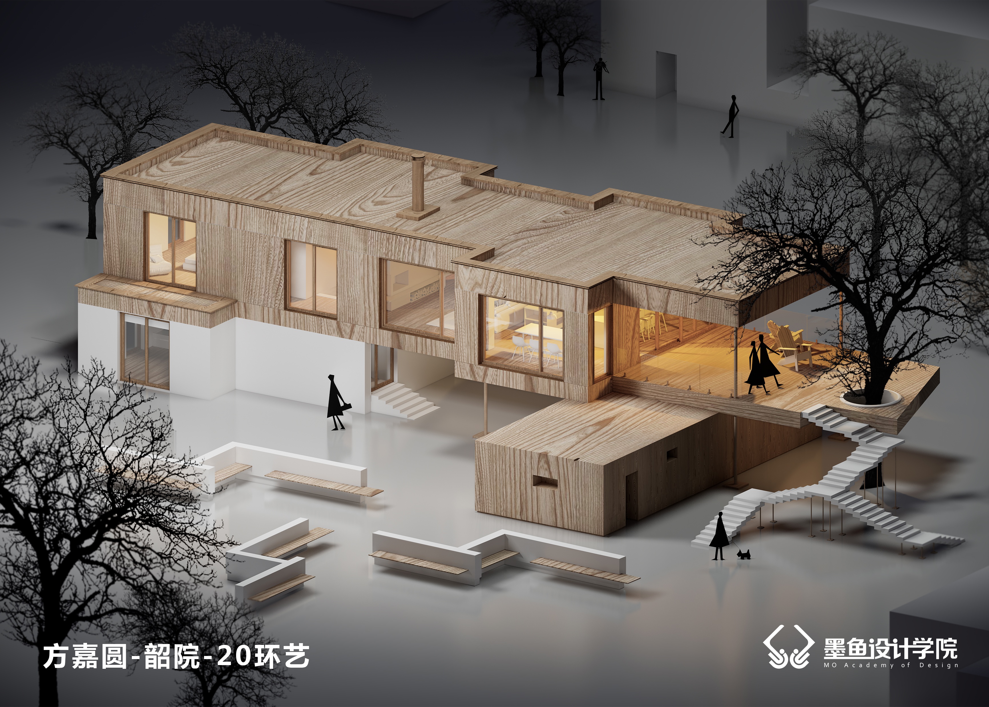 Cuttlefish Design Institute，environmental design，space design ，Architectural design，Manual model renderings，Material matching，