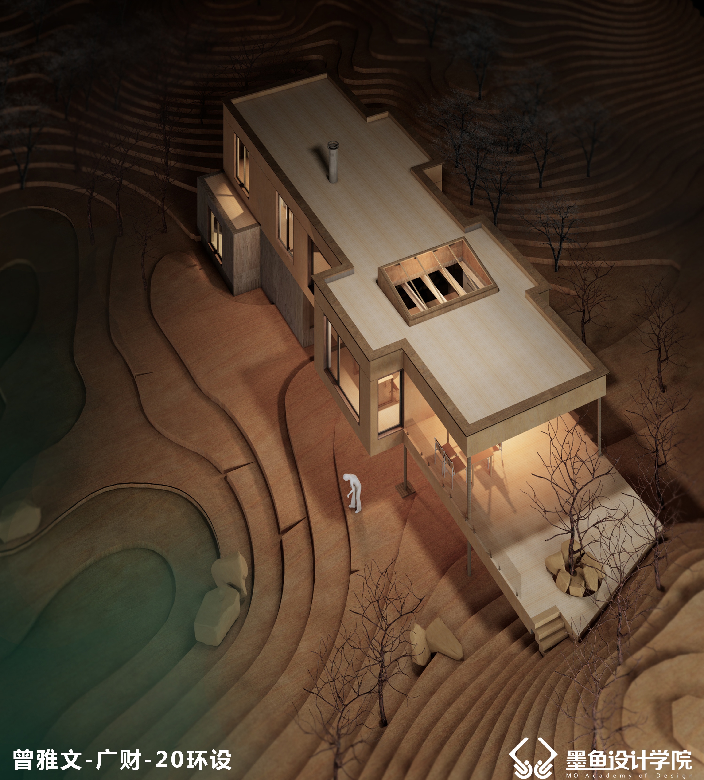 Cuttlefish Design Institute，environmental design，space design ，Architectural design，Manual model renderings，Material matching，