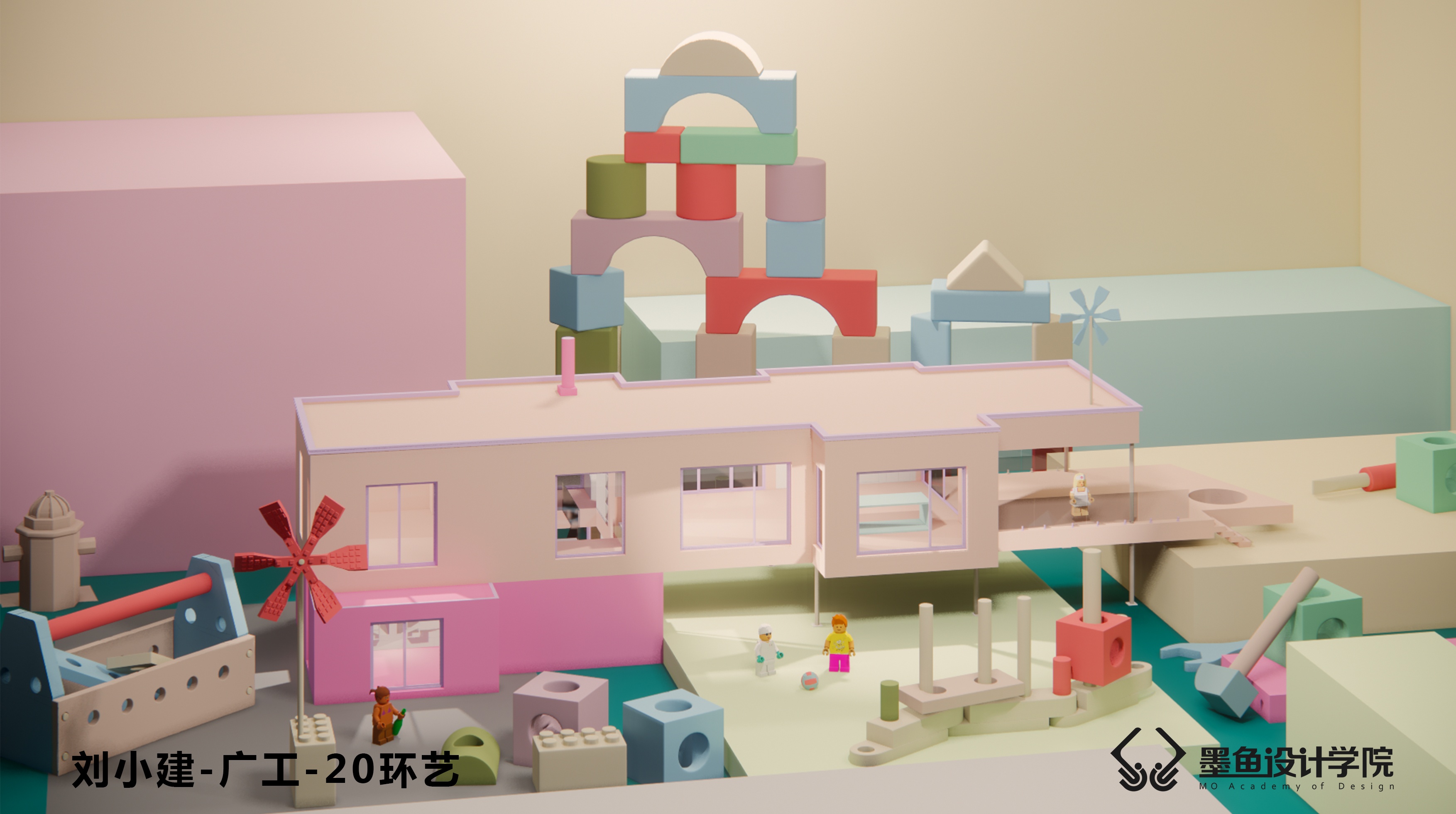 Cuttlefish Design Institute，environmental design，space design ，Architectural design，Manual model renderings，Material matching，