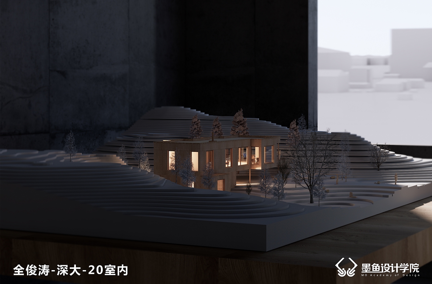 Cuttlefish Design Institute，environmental design，space design ，Architectural design，Manual model renderings，Material matching，