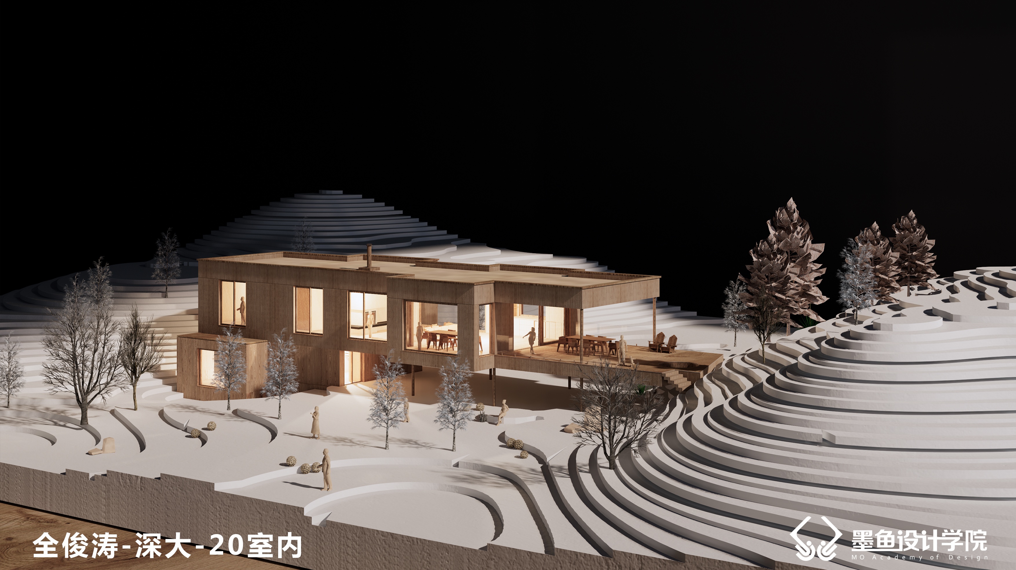 Cuttlefish Design Institute，environmental design，space design ，Architectural design，Manual model renderings，Material matching，