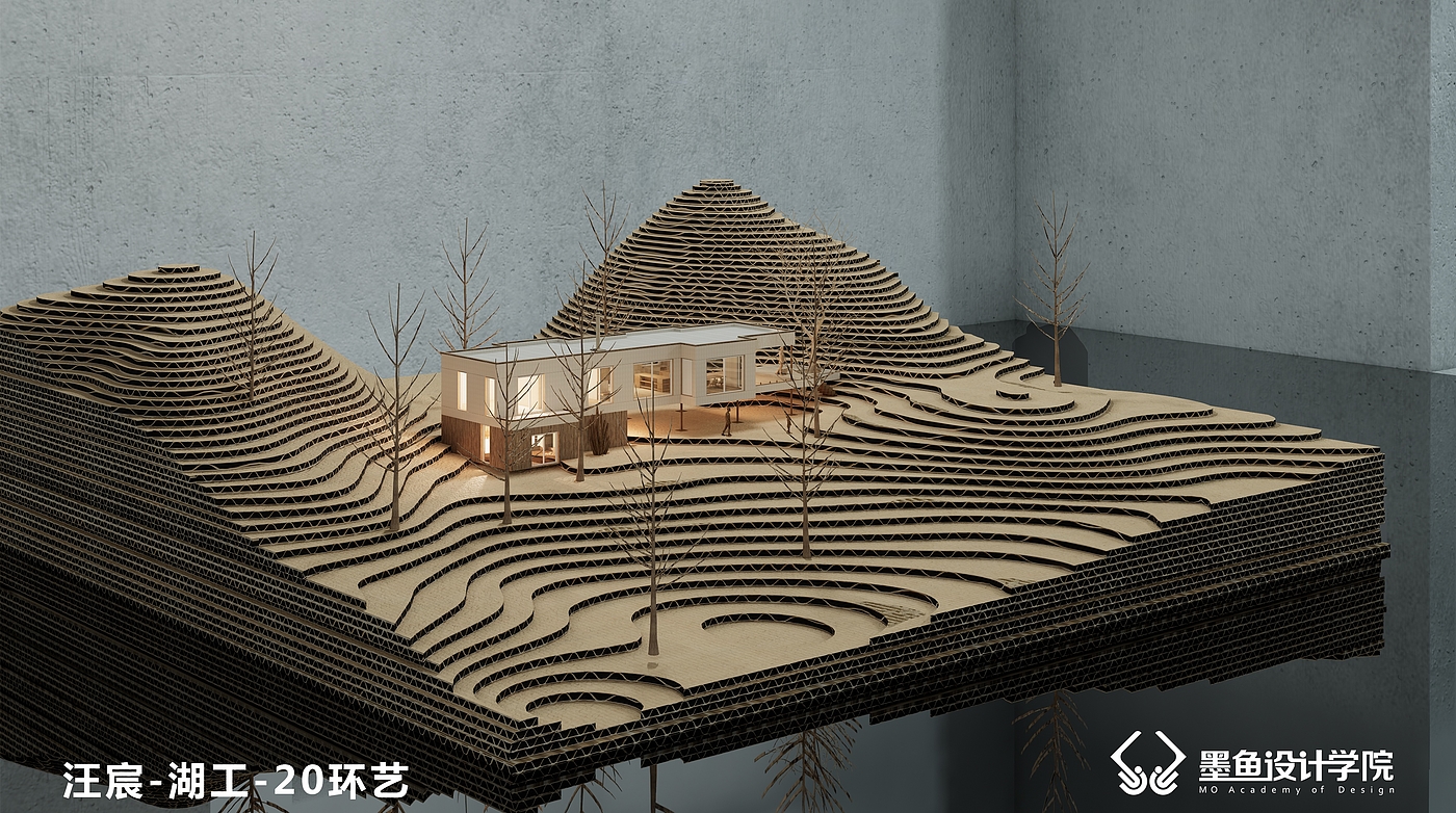 Cuttlefish Design Institute，environmental design，space design ，Architectural design，Manual model renderings，Material matching，