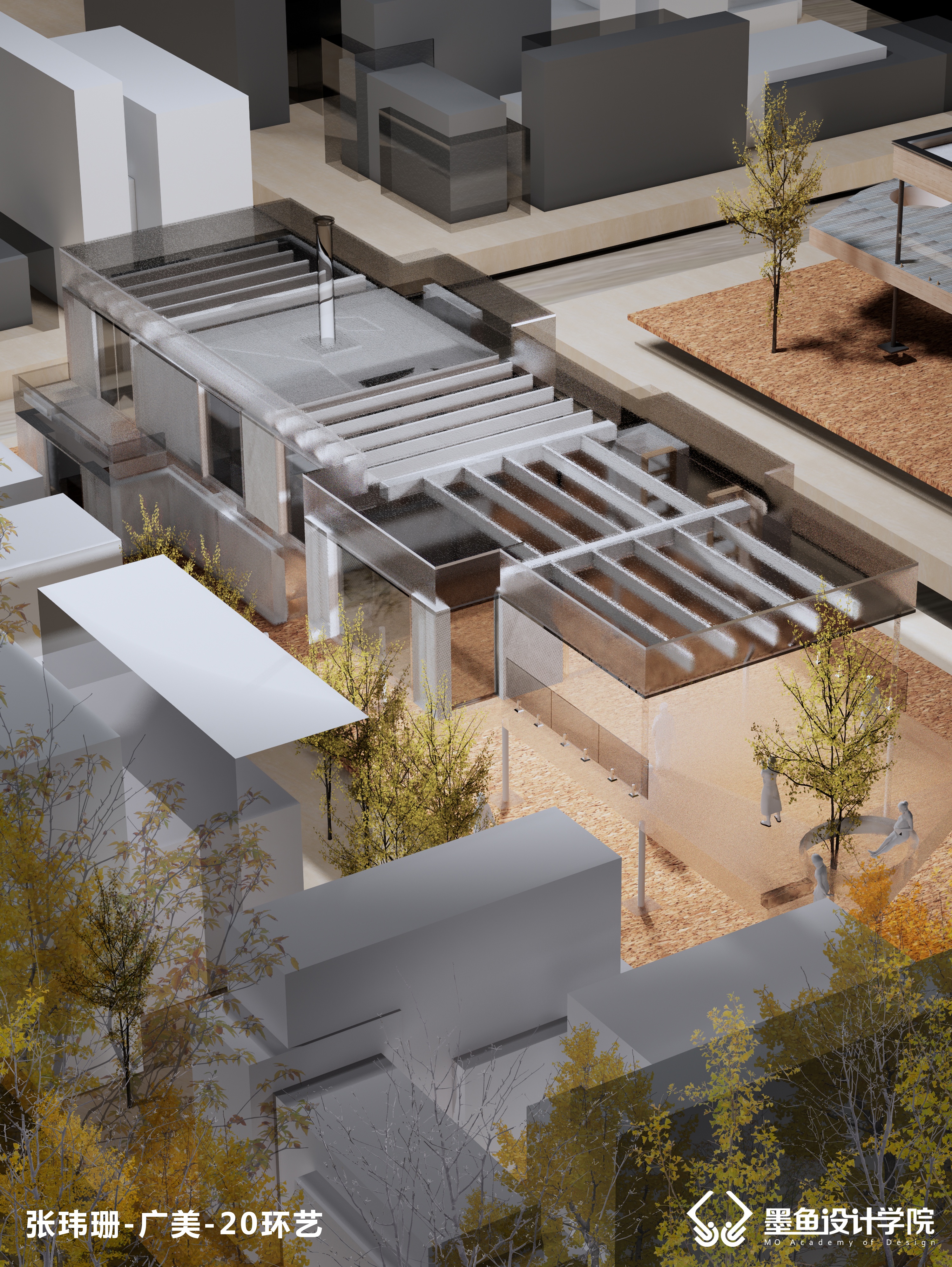 Cuttlefish Design Institute，environmental design，space design ，Architectural design，Manual model renderings，Material matching，