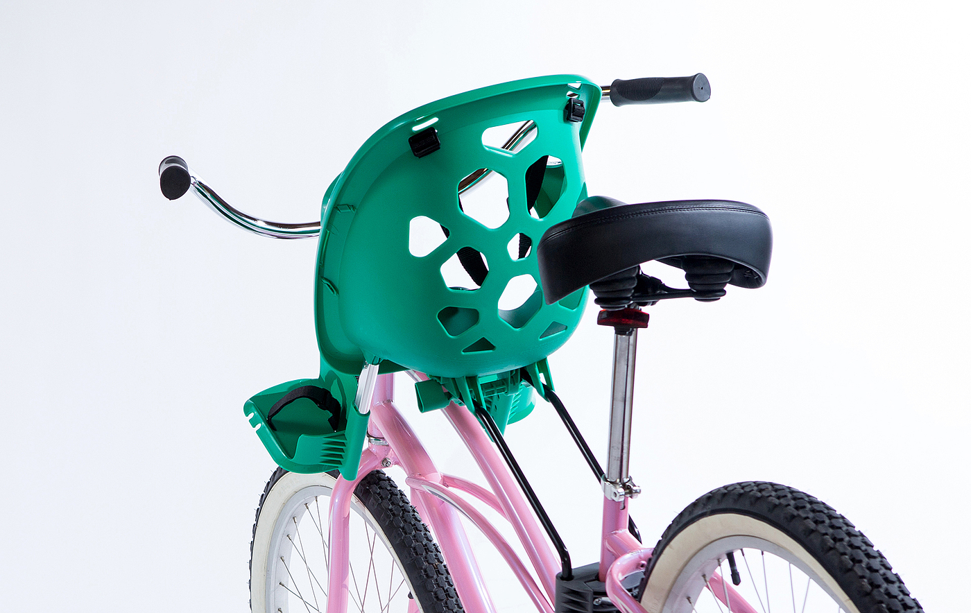 Metal，Pink，Automatic design，Bicycle，children，chair，Safety seat，