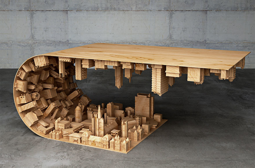 Home Furnishing，furniture，woodiness，Sculpture，Art，city，