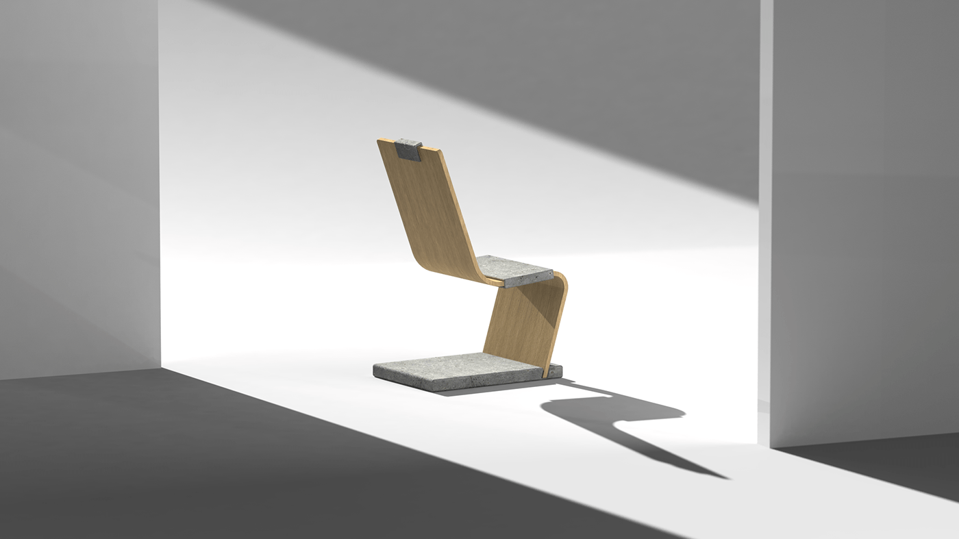 Wood Stone Chair，chair，furniture，Interior design，