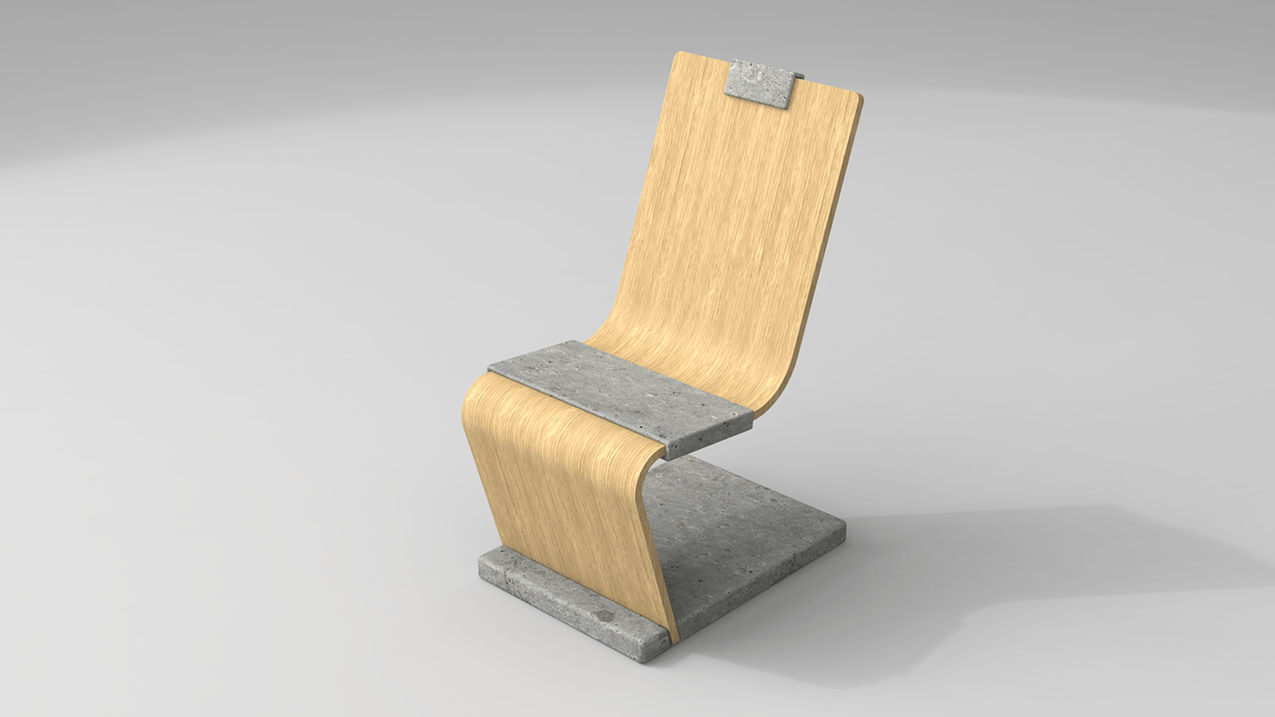 Wood Stone Chair，chair，furniture，Interior design，