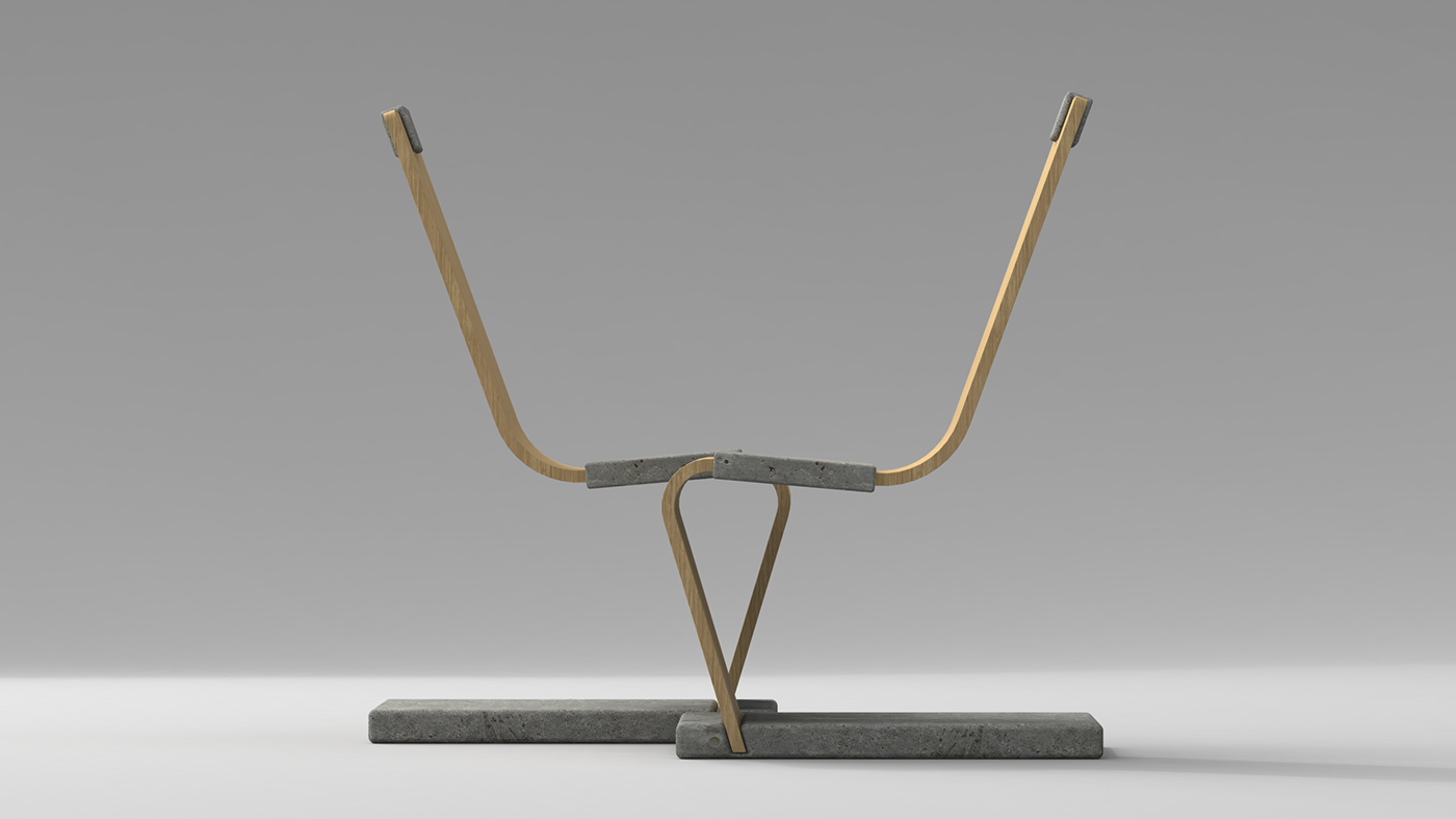 Wood Stone Chair，chair，furniture，Interior design，