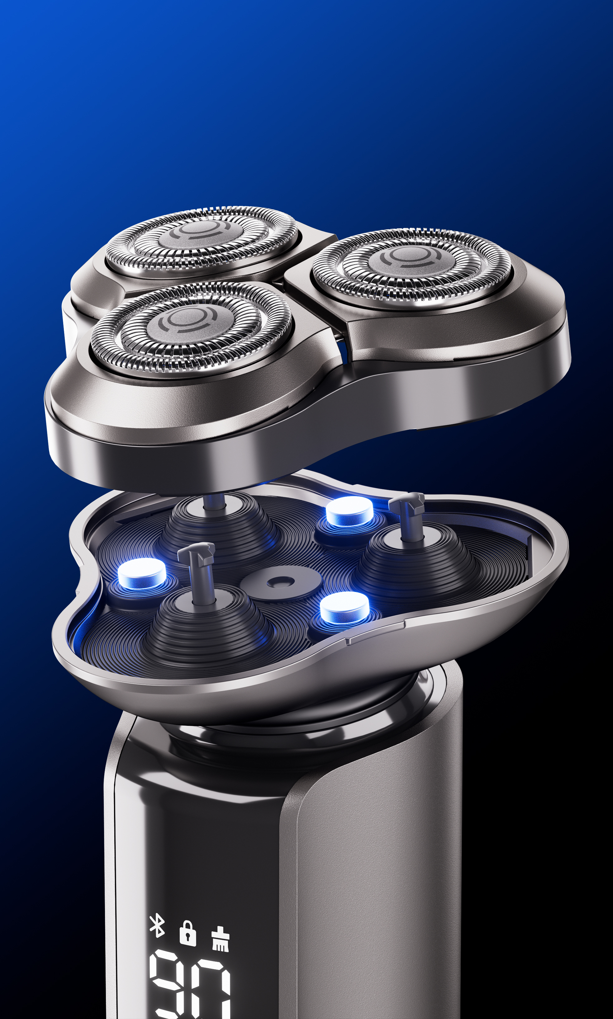 razor，Gehu，Tidal trend protection，Multi-cutter head，Metal Shaver，Personal care，Render，5% design，