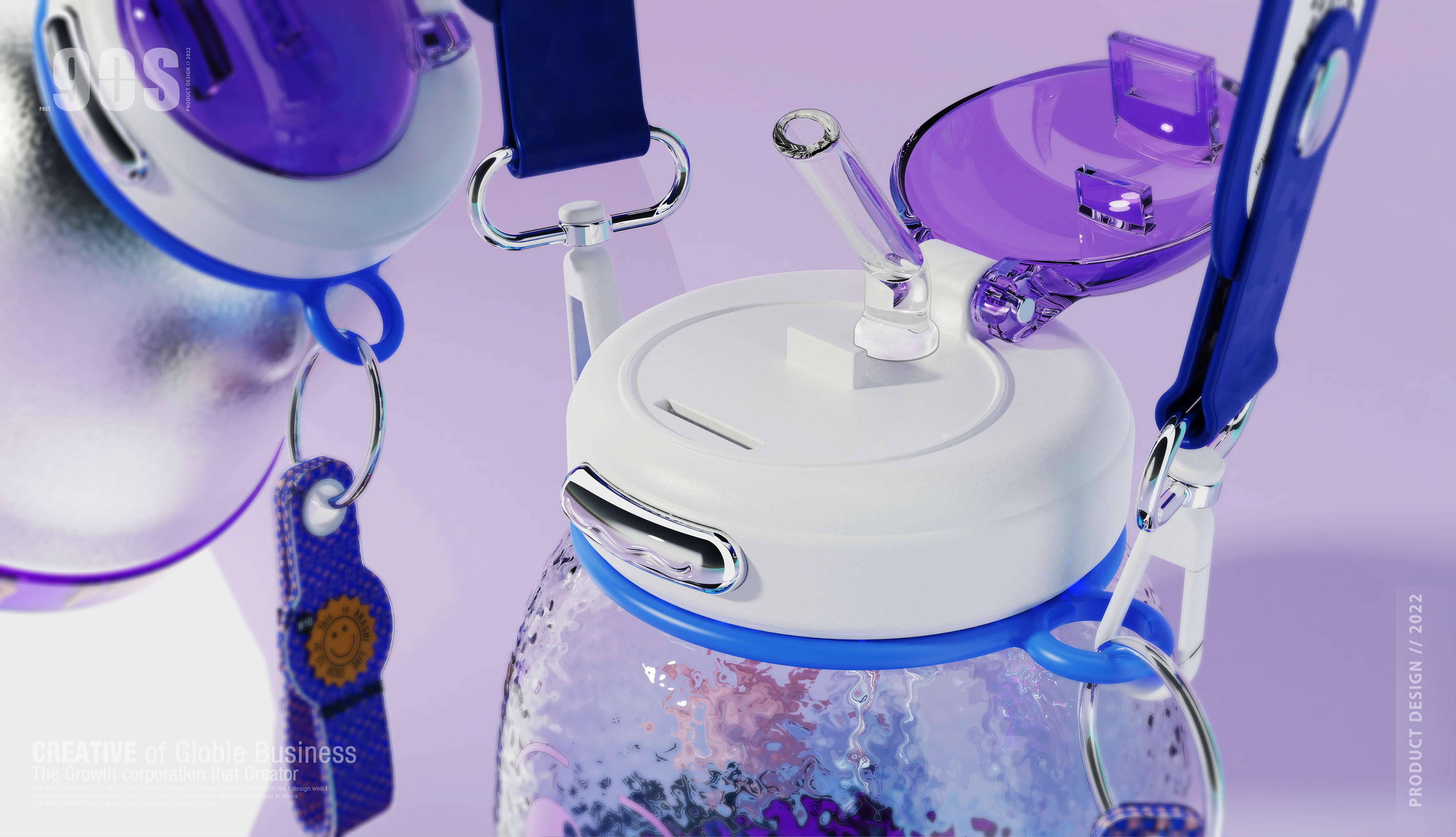 Cool tide，cup，Cyberpunk，ice crystal，