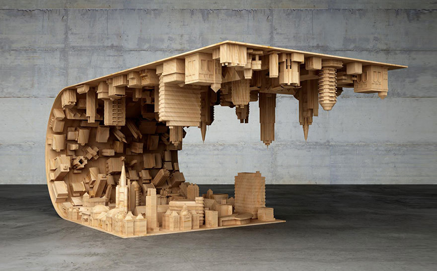 Home Furnishing，furniture，woodiness，Sculpture，Art，city，