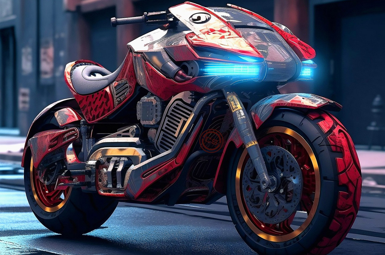 motorcycle，originality，vehicle，Artificial intelligence AI，Marvel，Superhero Motorcycle，