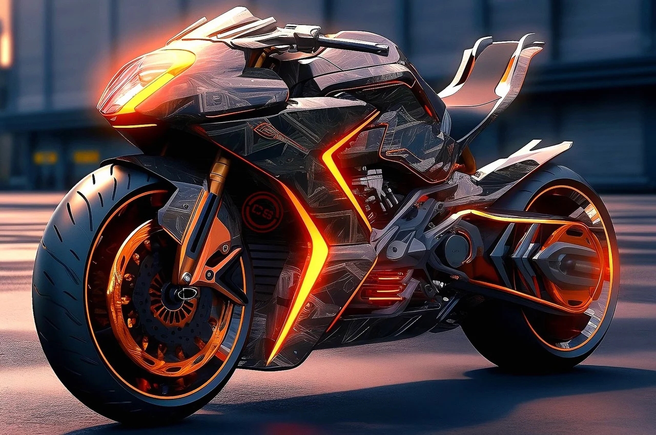 motorcycle，originality，vehicle，Artificial intelligence AI，Marvel，Superhero Motorcycle，