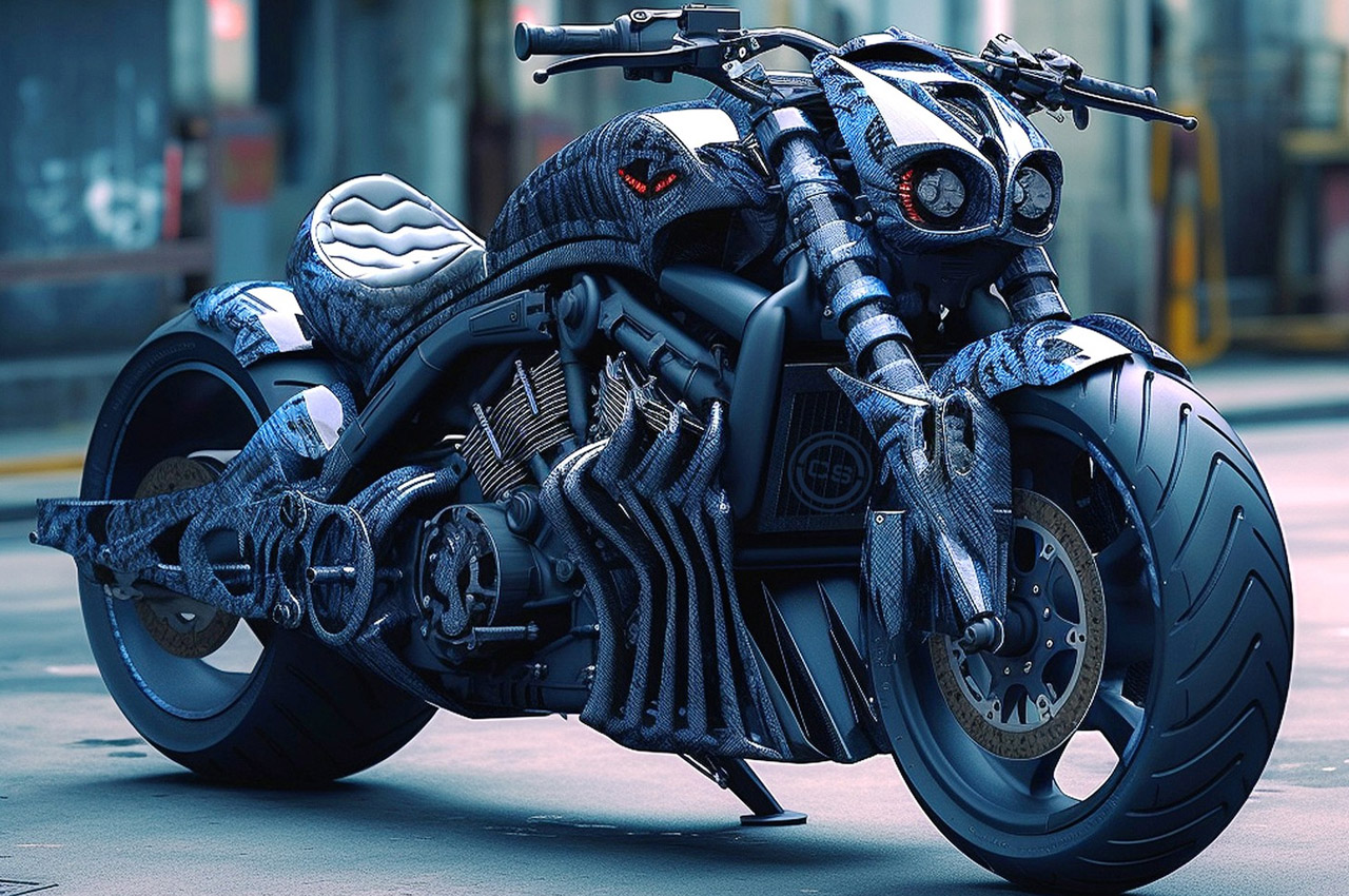 motorcycle，originality，vehicle，Artificial intelligence AI，Marvel，Superhero Motorcycle，
