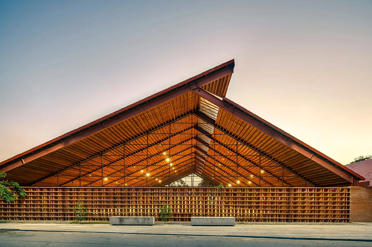 Casa de Música，墨西哥，音乐学院，环境设计，建筑，悬臂式屋顶，