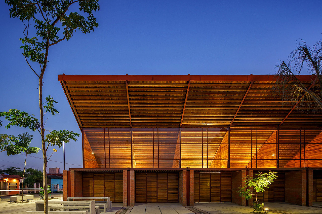 Casa de Música，墨西哥，音乐学院，环境设计，建筑，悬臂式屋顶，