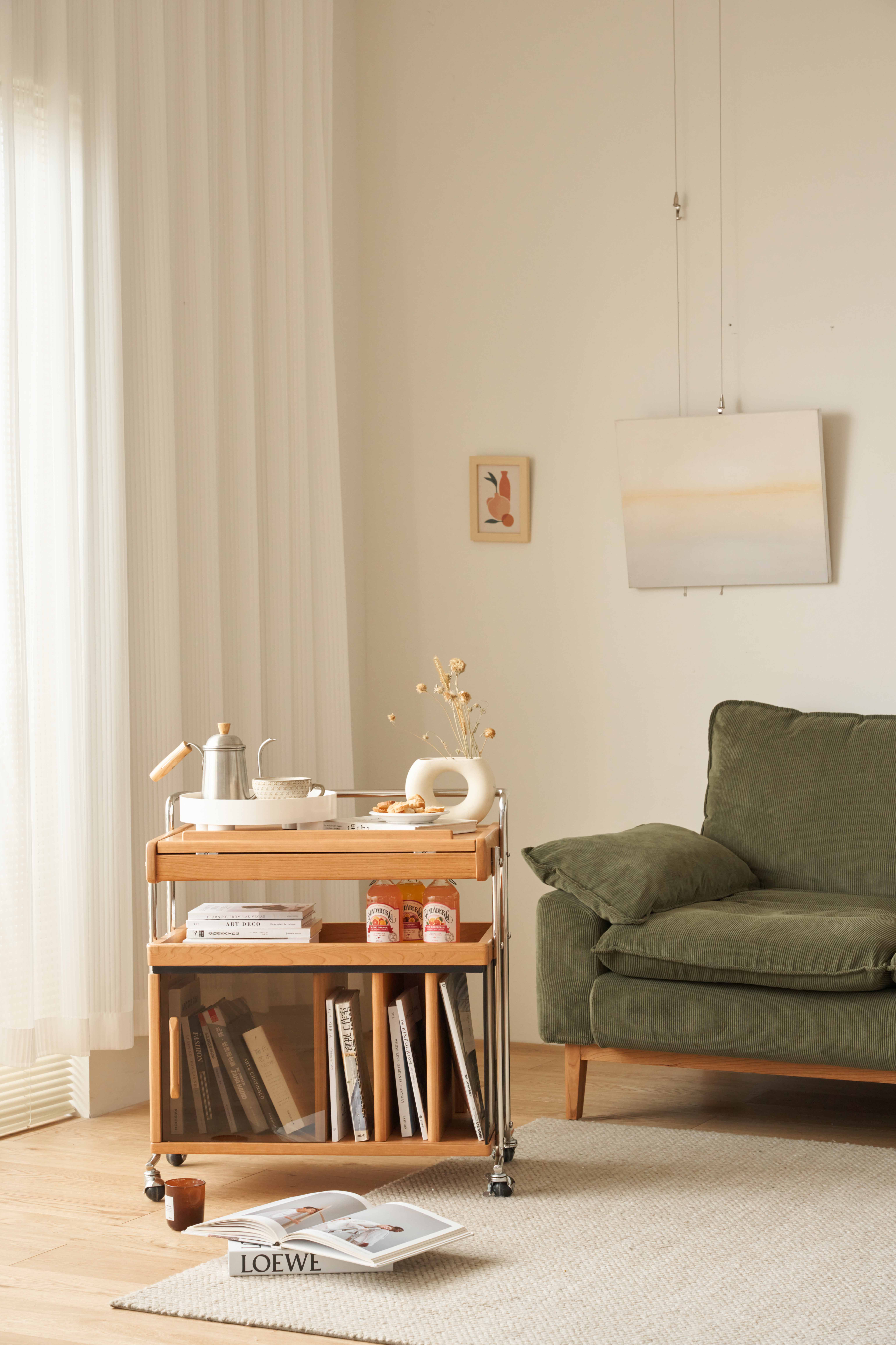 furniture design ，Solid wood furniture，industrial design，Original design，Mobile Side Cabinet，