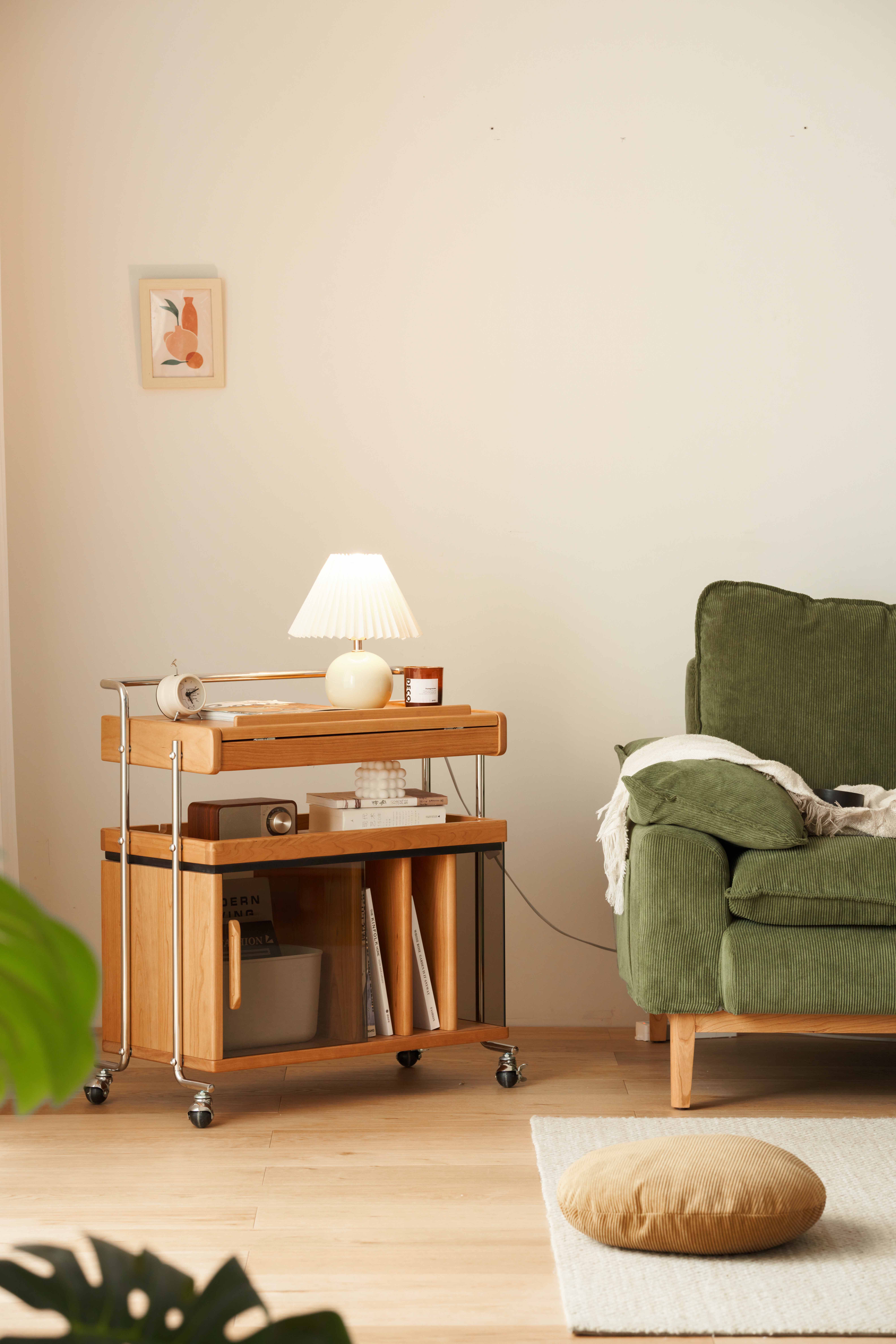 furniture design ，Solid wood furniture，industrial design，Original design，Mobile Side Cabinet，