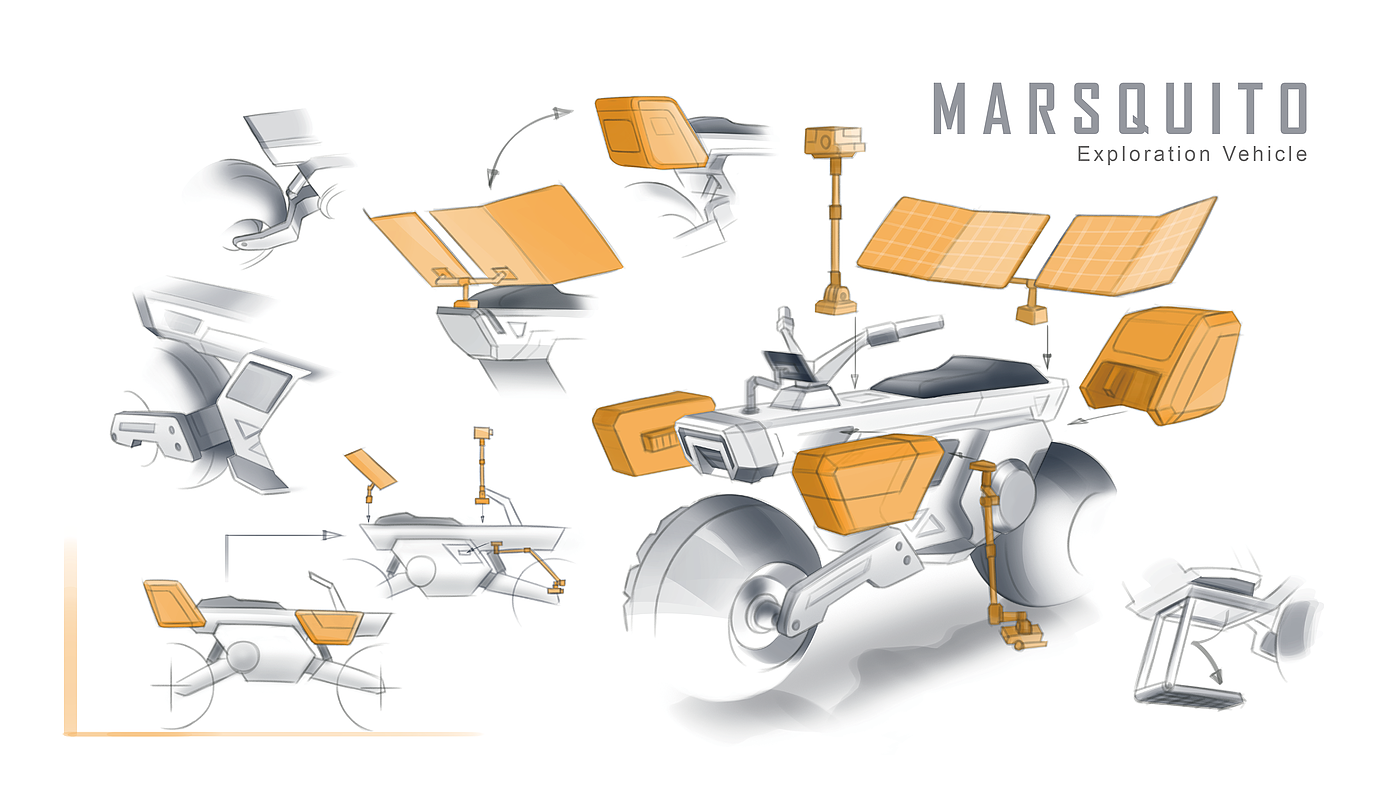 车，汽车，交通工具，探测，火星，概念设计，