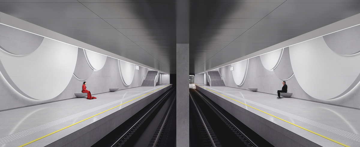 Klenovyi Bulvar，Metro Station，conceptual design，Architecture，