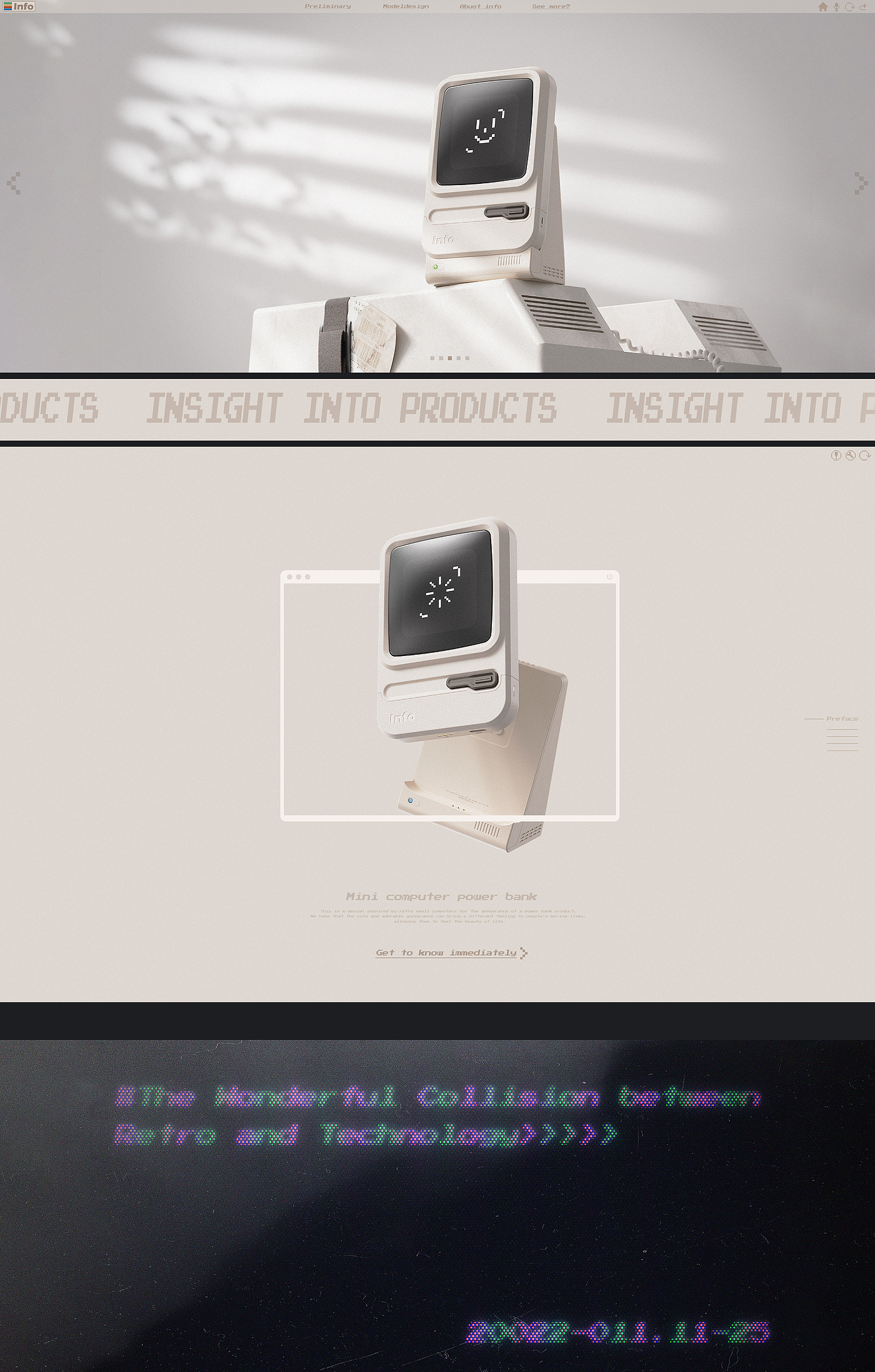 product design，Creative design，portable battery，Retro style，