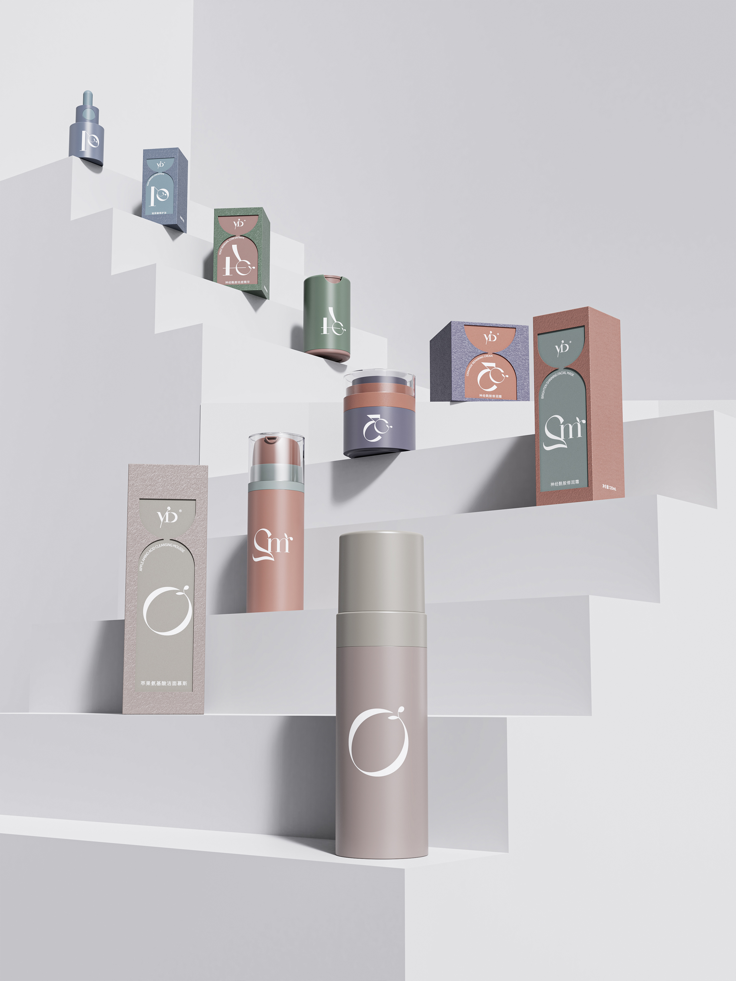 Skin Care Design，Cosmetic packaging，Medical beauty packaging，Efficacy of skin care，If award winning works，packing design，Molandi Packaging，New consumption，