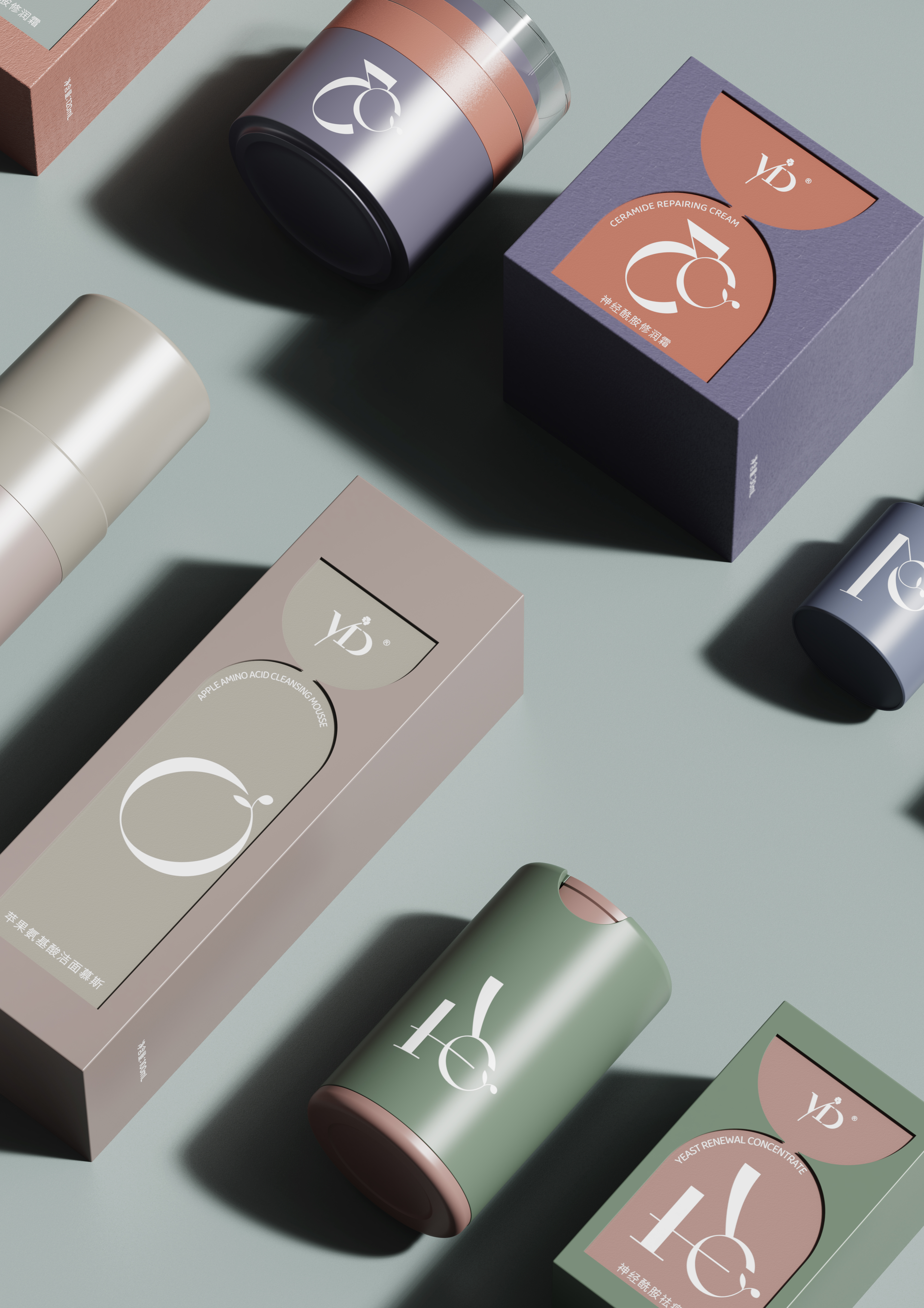 Skin Care Design，Cosmetic packaging，Medical beauty packaging，Efficacy of skin care，If award winning works，packing design，Molandi Packaging，New consumption，