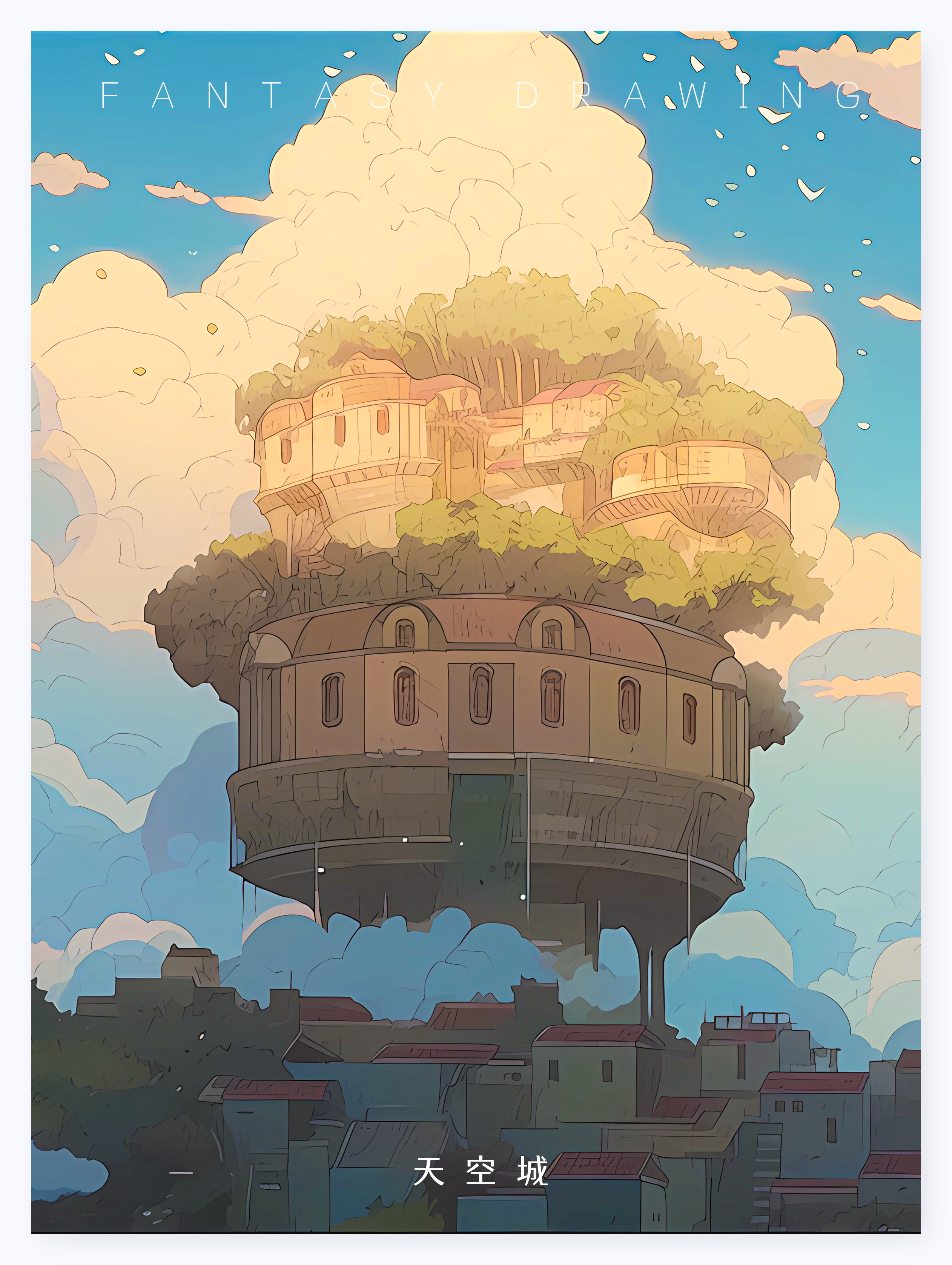 midjourney，Illustration，cartoon，AICG，artificial intelligence，Hayao Miyazaki，Midjourney keywords，prompt，