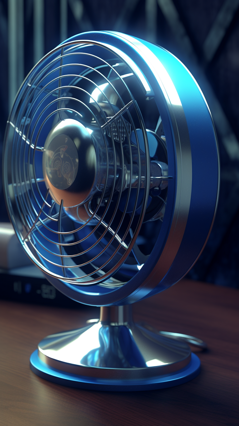 electric fan，a design chart，Concept renderings，sense of lighting atmosphere，
